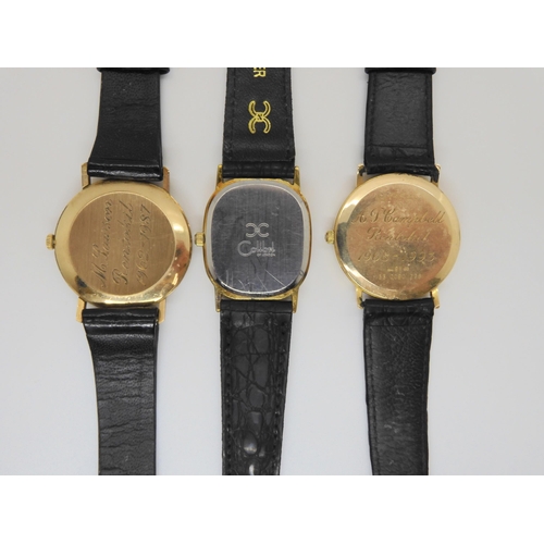 774 - Two gents 9ct gold watch heads, by Zenith and Rodania, together with a Collibri gents watch with a 1... 