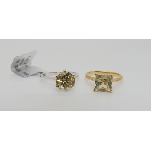 793 - A collection of Csarite jewellery including an 18ct white gold ring, a 9ct bracelet, both with tags,... 