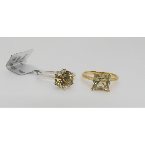 793 - A collection of Csarite jewellery including an 18ct white gold ring, a 9ct bracelet, both with tags,... 