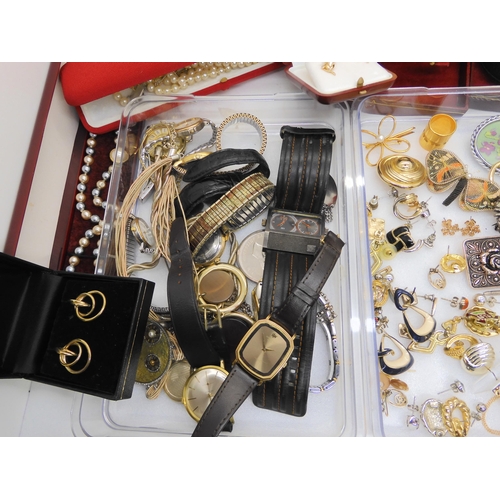 899C - A large collection of costume jewellery and watches to include a BMW ICE watch, in original packagin... 