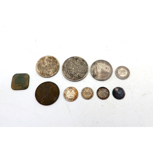 560 - RUSSIAN EMPIRE 1 RUBLE 1897 Straits Settlements ten cents 1896, 1 cents 1919, 10 cents Canada 1929, ... 