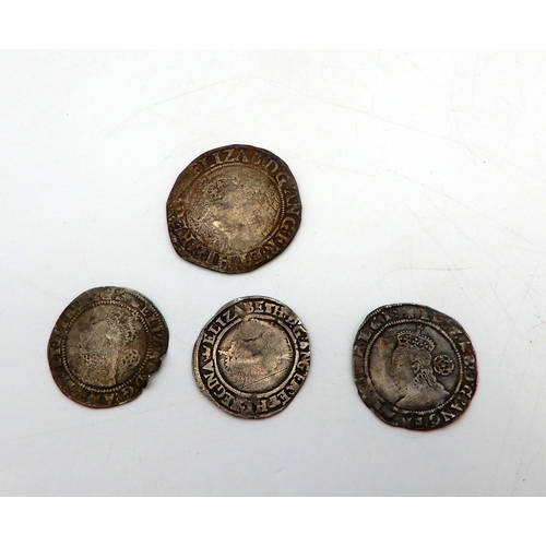 561 - 1569 ELIZABETH I SIXPENCE and an Elizabeth I groat (4)