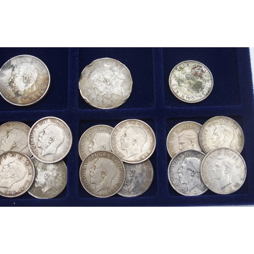 559 - HALF CROWNS FLORINS AND SHILLINGS with George III, Victorian and George V examples etc approximately... 