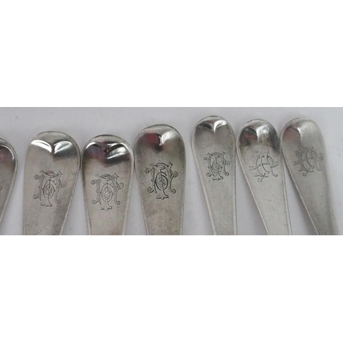 2457 - A COLLECTION OF GEORGIAN AND LATER SILVER FORKSincluding seven silver table forks by William Eley I ... 