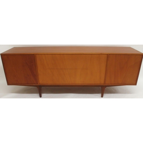 2108 - A MID 20TH CENTURY TEAK A.H. MCINTOSH OF KIRKCALDY SIDEBOARDwith pair of cabinet doors flanked by th... 