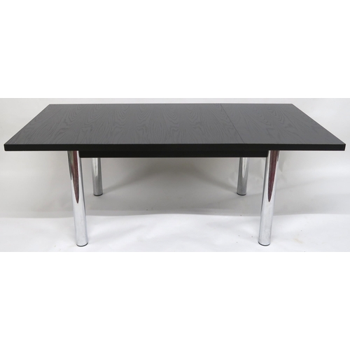 2118 - A MID 20TH CENTURY HABITAT BLACK ASH AND CHROME DINING SUITEcomprising six Marcel Breuer 