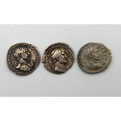 2636 - ROMAN TRAJAN COIN Reverse Mars with spear 18mm diameter, 2.87 grams, Hadrian coin reverse Salus stan... 