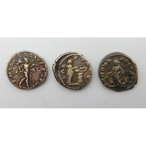 2636 - ROMAN TRAJAN COIN Reverse Mars with spear 18mm diameter, 2.87 grams, Hadrian coin reverse Salus stan... 