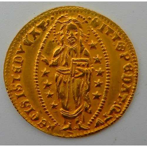 2637 - ANTONIO VENIER (1382-1400), ZECCHINOVenetian gold ducat, 3.49 grams 21mm diameter... 