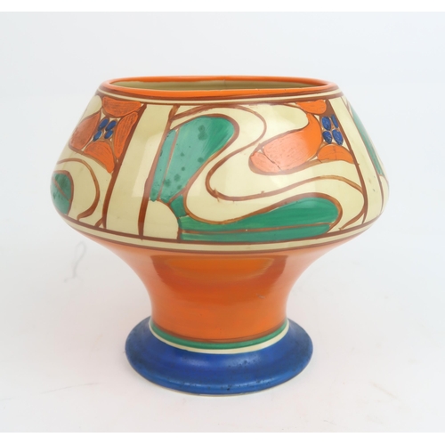 2155 - A CLARICE CLIFF FANTASQUE VASEin Sunrise pattern, shape number 341, with printed mark to base... 