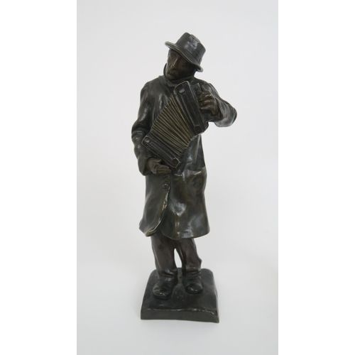 2198 - ALBERT POMMIER (1880-1943)The Accordion player, bronze, signed to the base, and with foundry mark, 2... 