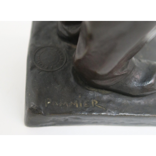 2198 - ALBERT POMMIER (1880-1943)The Accordion player, bronze, signed to the base, and with foundry mark, 2... 