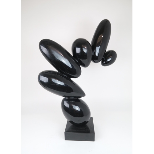 2215 - A CONTEMPORARY RESIN PEBBLE SCUPTUREpossibly by Artmax, 81cm high 