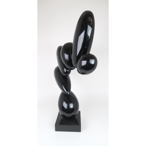 2215 - A CONTEMPORARY RESIN PEBBLE SCUPTUREpossibly by Artmax, 81cm high 