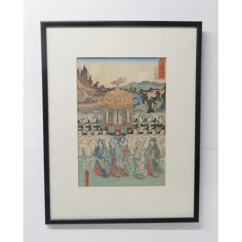 2370B - THE SCENIC PLACES OF THE TOKAIDO; a selection of ten tate-e woodblock prints including HIROSHIGE II ... 