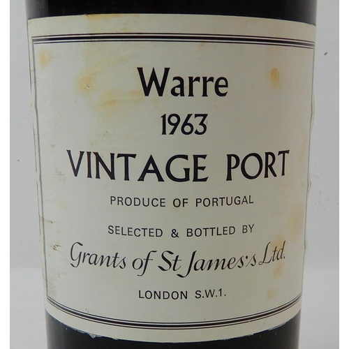 2688 - WARRE VINTAGE PORT 1963 Selected and bottled by Grants of St. James's Limited, London S.W.1... 