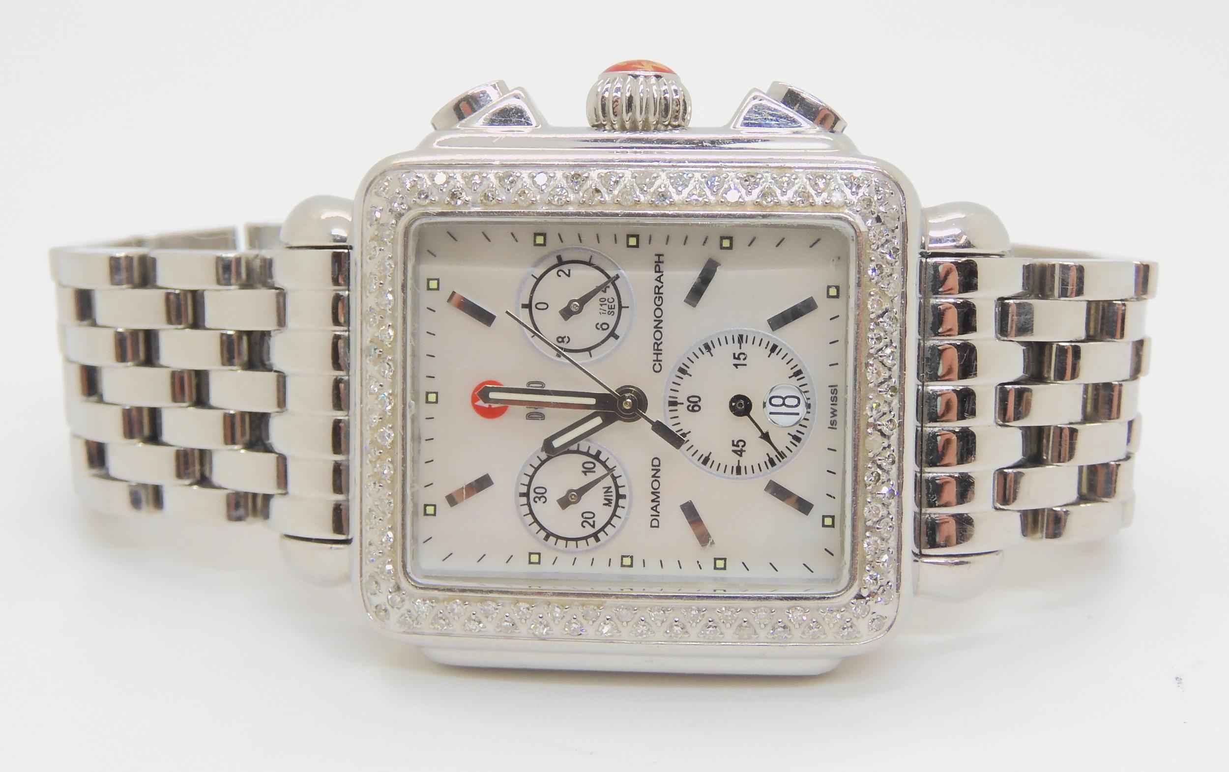 AN MW DECO LADIES DIAMOND CHRONOGRAPHthis watch is made by