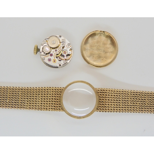 2892A - A 9CT GOLD LADIES ROLEX PRECISIONwhite dial with gold coloured baton numerals and hands, with 9ct go... 