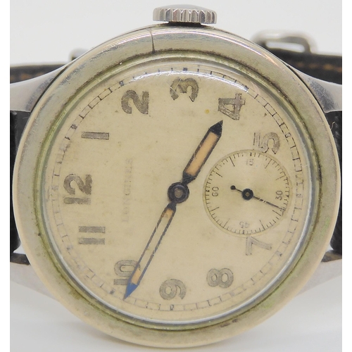 2892B - A VINTAGE LONGINESstainless steel case, silvered dial, Arabic numerals, subsidiary seconds dial and ... 