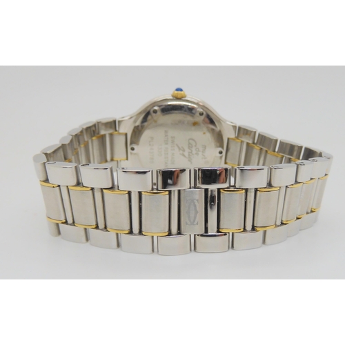 2894 - *WITHDRAWN* A MUST DE CARTIER 21 WATCHwith two tone dial and blued steel hands, jewel set winder and... 