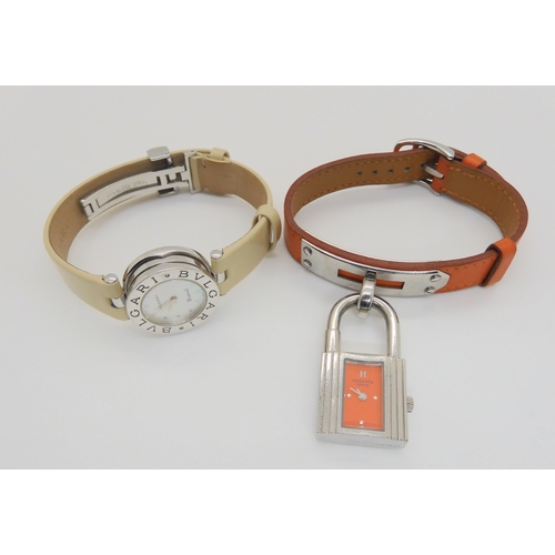 HERMES BULGARI WATCHESHermes watch with orange leather strap