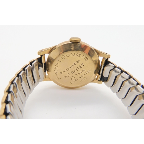 2898A - A 9CT GOLD ASPREY'S WRISTWATCHwith cream dial signed Asprey, 17 jewels Shockproof. With gold coloure... 