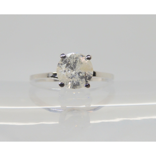 2707 - A DIAMOND SOLITAIRE RINGset with an estimated approx 0.94ct brilliant cut diamond with a AGI certifi... 