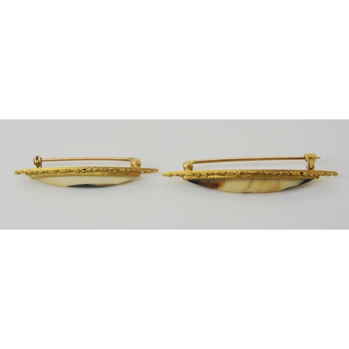 2731 - TWO GOLD NUGGET BROOCHESthe back of the brooch is stamped 14k with many tiny gold nuggets soldered a... 