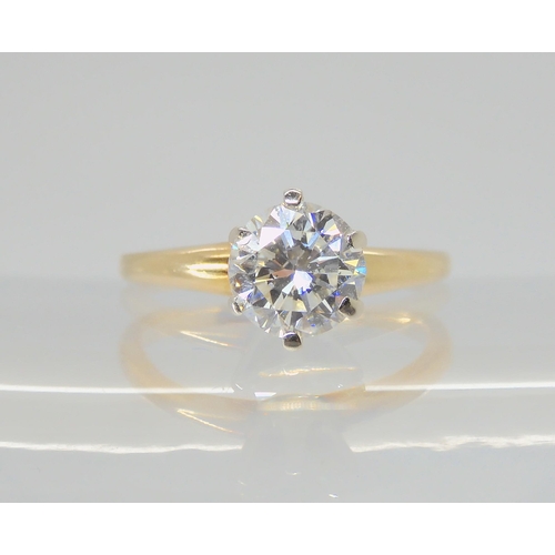 2766 - A 14K TWO PART DIAMOND DRESS RINGcomprising of a removable diamond solitaire of estimated approx 1ct... 