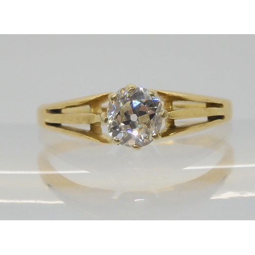 2819 - A VICTORIAN OLD CUT DIAMOND RINGthe old cut diamond measures approx 5.69 x 5.56 x 3.48mm, which is e... 