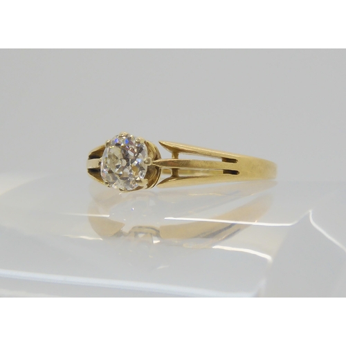 2819 - A VICTORIAN OLD CUT DIAMOND RINGthe old cut diamond measures approx 5.69 x 5.56 x 3.48mm, which is e... 