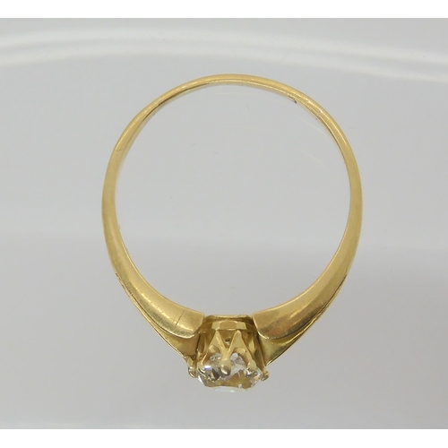 2819 - A VICTORIAN OLD CUT DIAMOND RINGthe old cut diamond measures approx 5.69 x 5.56 x 3.48mm, which is e... 