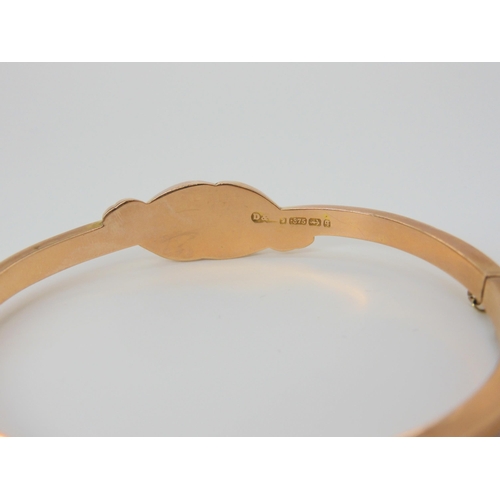 2846 - A VICTORIAN KNOT PATTERN BANGLEmade in 9ct rose gold,Hallmarked Birmingham 1890, diameter 5.8cm x 5c... 