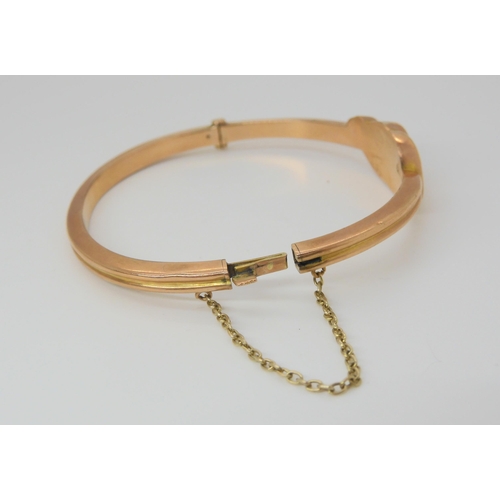 2846 - A VICTORIAN KNOT PATTERN BANGLEmade in 9ct rose gold,Hallmarked Birmingham 1890, diameter 5.8cm x 5c... 