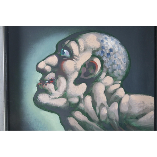 2901 - PETER HOWSON OBE (SCOTTISH b. 1958)MALE PORTRAIT Oil on canvas, signed lower left, 25 x 30cm (9.75 x... 