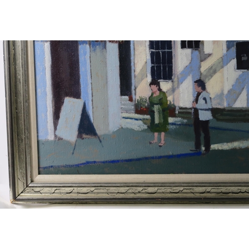 2903 - JOHN E KINGSLEY PAI RSW (SCOTTISH b.1956)STREET SCENE Oil on canvas, signed lower right, 100 x 85cm ... 