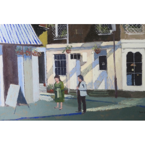 2903 - JOHN E KINGSLEY PAI RSW (SCOTTISH b.1956)STREET SCENE Oil on canvas, signed lower right, 100 x 85cm ... 