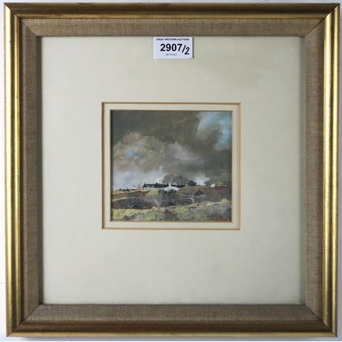 2907 - GORDON HOPE WYLLIE (1930-2005)CLOUDY SKY & EDGE OF A FIELDOil on board, signed lower right, date... 