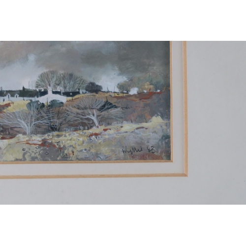 2907 - GORDON HOPE WYLLIE (1930-2005)CLOUDY SKY & EDGE OF A FIELDOil on board, signed lower right, date... 