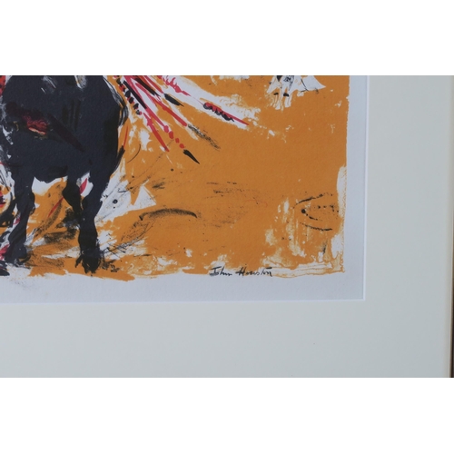 2922 - JOHN HOUSTON OBE RSA (SCOTTISH 1930-2008)BULLFIGHT (1958)Lithograph, signed lower right, 26 x 3... 