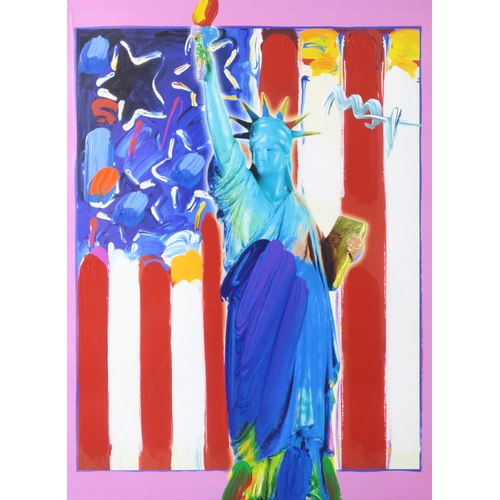 2923 - PETER MAX (GERMAN/AMERICAN b.1937) UNITED WE STAND IIMixed media on paper, signed upper right, ... 