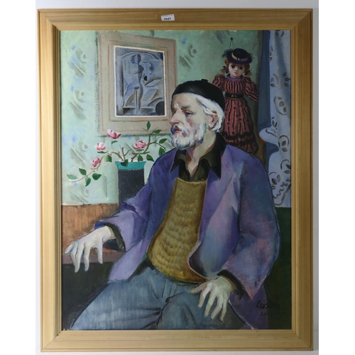 2947 - WILLIAM CROSBIE RSA RGI (1915-1999)PAINTER PONDERSOil on panel, signed lower right, inscribed, 90 x ... 