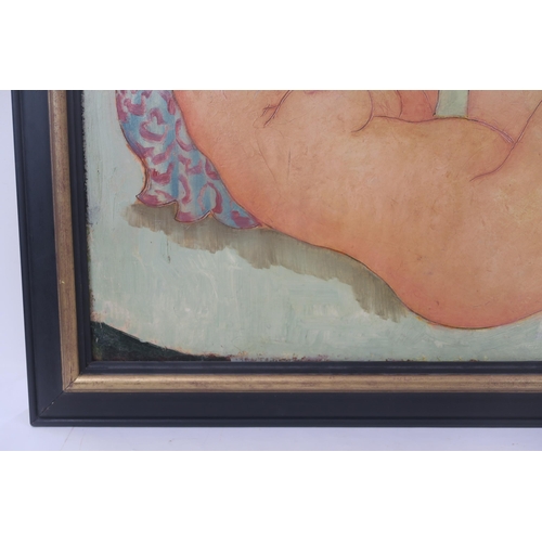 2953 - WILLIAM CROSBIE RSA RGI (1915-1999)RECLINING NUDE Oil on board, signed upper right, 45 x 60cm (... 