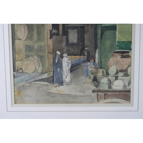 2964 - JOHN KEPPIE (SCOTTISH 1862-1945)BRASS BAZAAR, CAIRO Watercolour, signed lower left, inscribed, dated... 