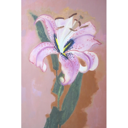 2971 - DAVID MICHIE OBE RSA RGI FRSA (SCOTTISH 1928-2015)LILY Oil on board, signed lower right, 44 x 3... 