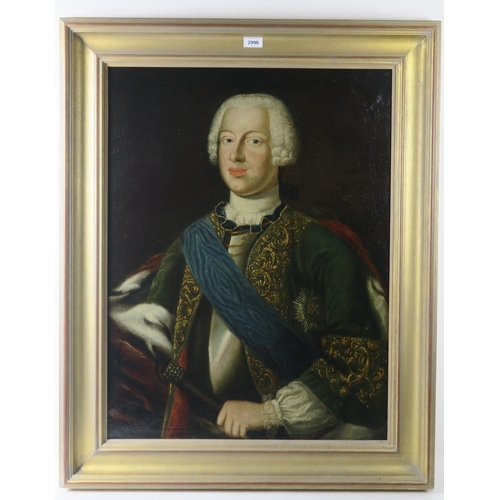 2990 - GERMAN SCHOOL DUKE ANTHONY ULRICH OF BRUNSWICK Oil on canvas, 77 x 58cm (30.25 x 23