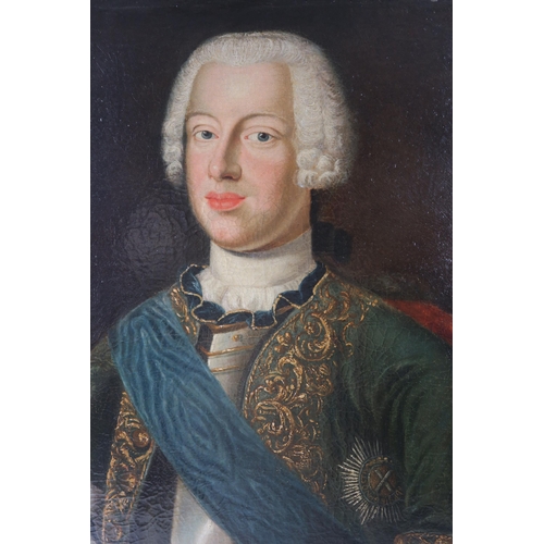 2990 - GERMAN SCHOOL DUKE ANTHONY ULRICH OF BRUNSWICK Oil on canvas, 77 x 58cm (30.25 x 23