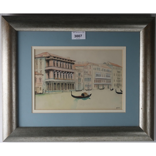 3007 - ELIZABETH MARY WATT (SCOTTISH 1886-1954)VENICE Watercolour/pencil, signed lower right, 17 x 24cm (6.... 