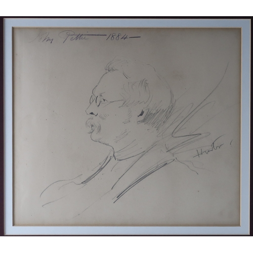 3008 - JOHN PETTIE (SCOTTISH 1839-1893)HUNTER Graphite on paper, signed upper left, inscribed, dated (... 