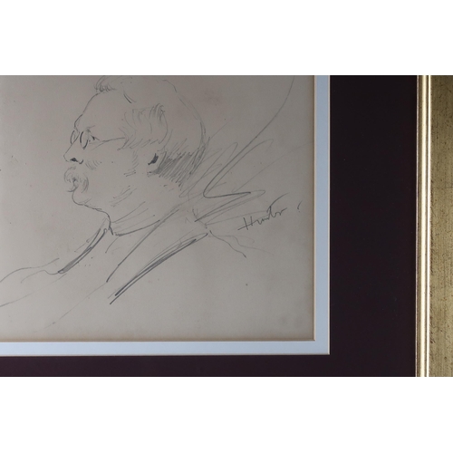 3008 - JOHN PETTIE (SCOTTISH 1839-1893)HUNTER Graphite on paper, signed upper left, inscribed, dated (... 